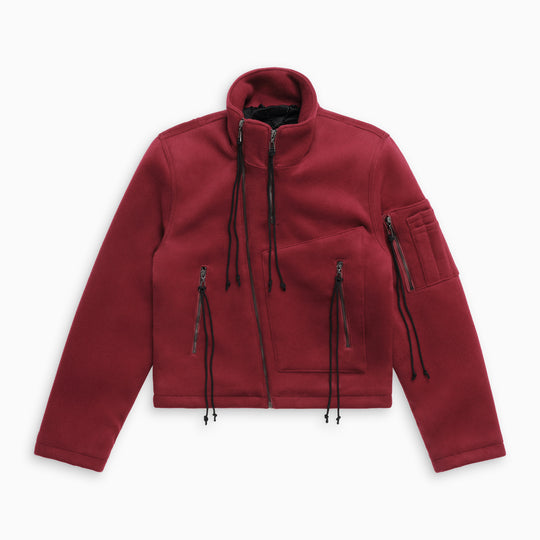 PERIL MOTO JACKET - BLOOD WOOL