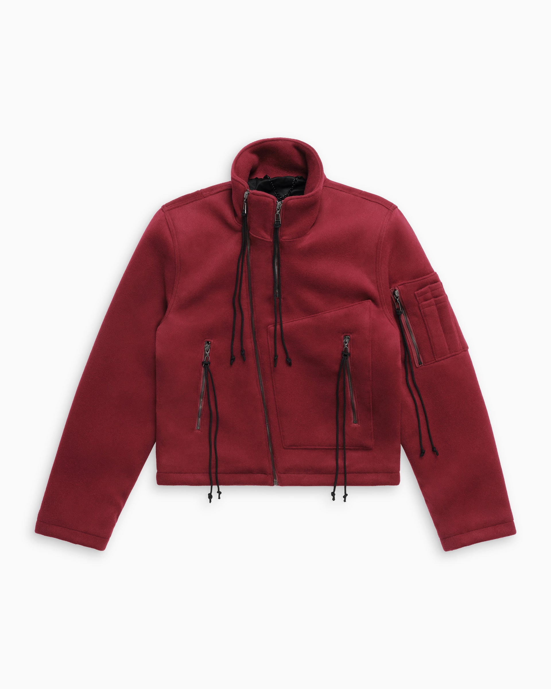PERIL MOTO JACKET - BLOOD WOOL