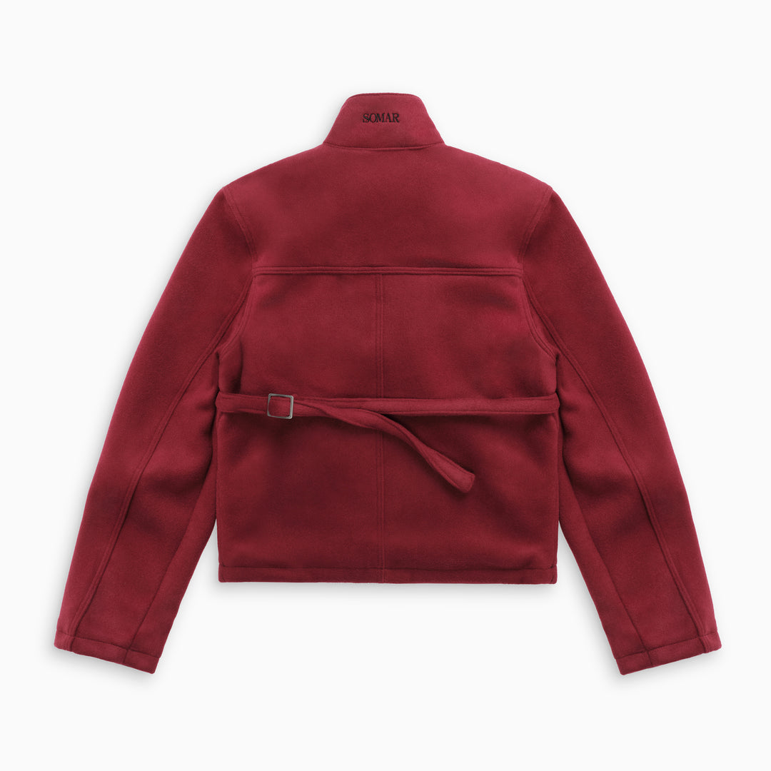 PERIL MOTO JACKET - BLOOD WOOL