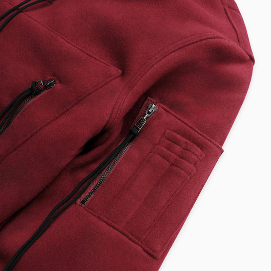 PERIL MOTO JACKET - BLOOD WOOL