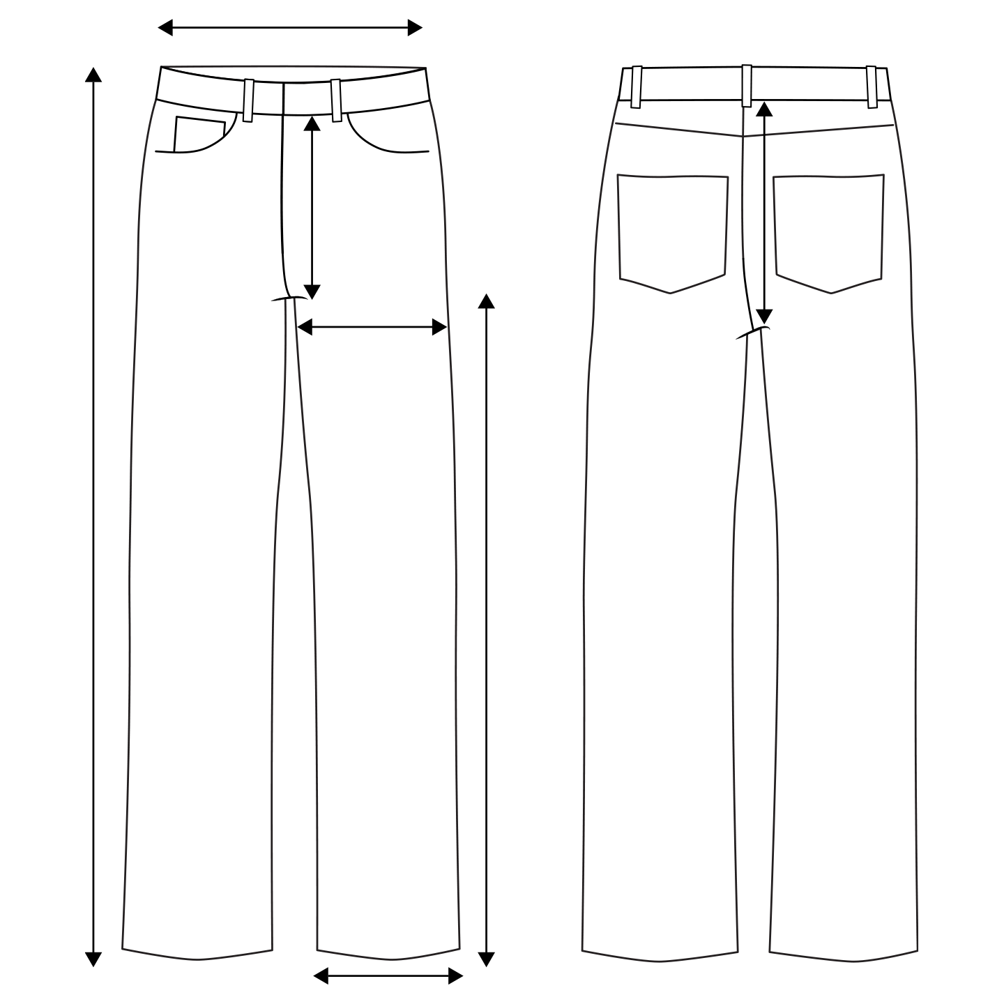 Bottoms measuring diagram