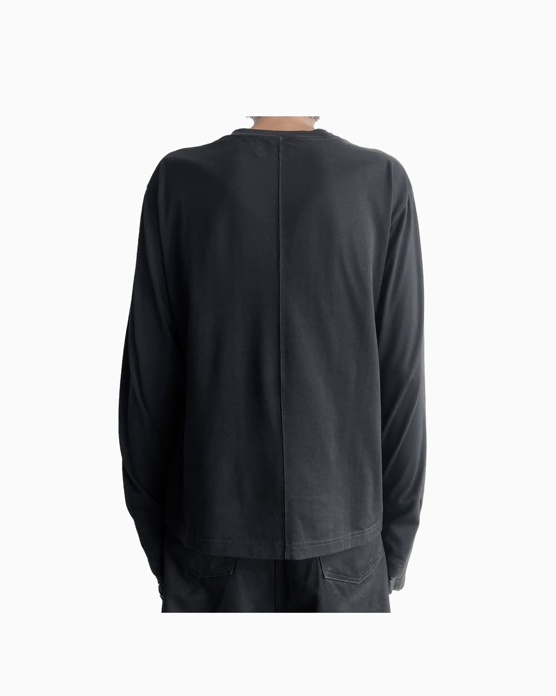 STRETCHER LONGSLEEVE [RAW BLACK]