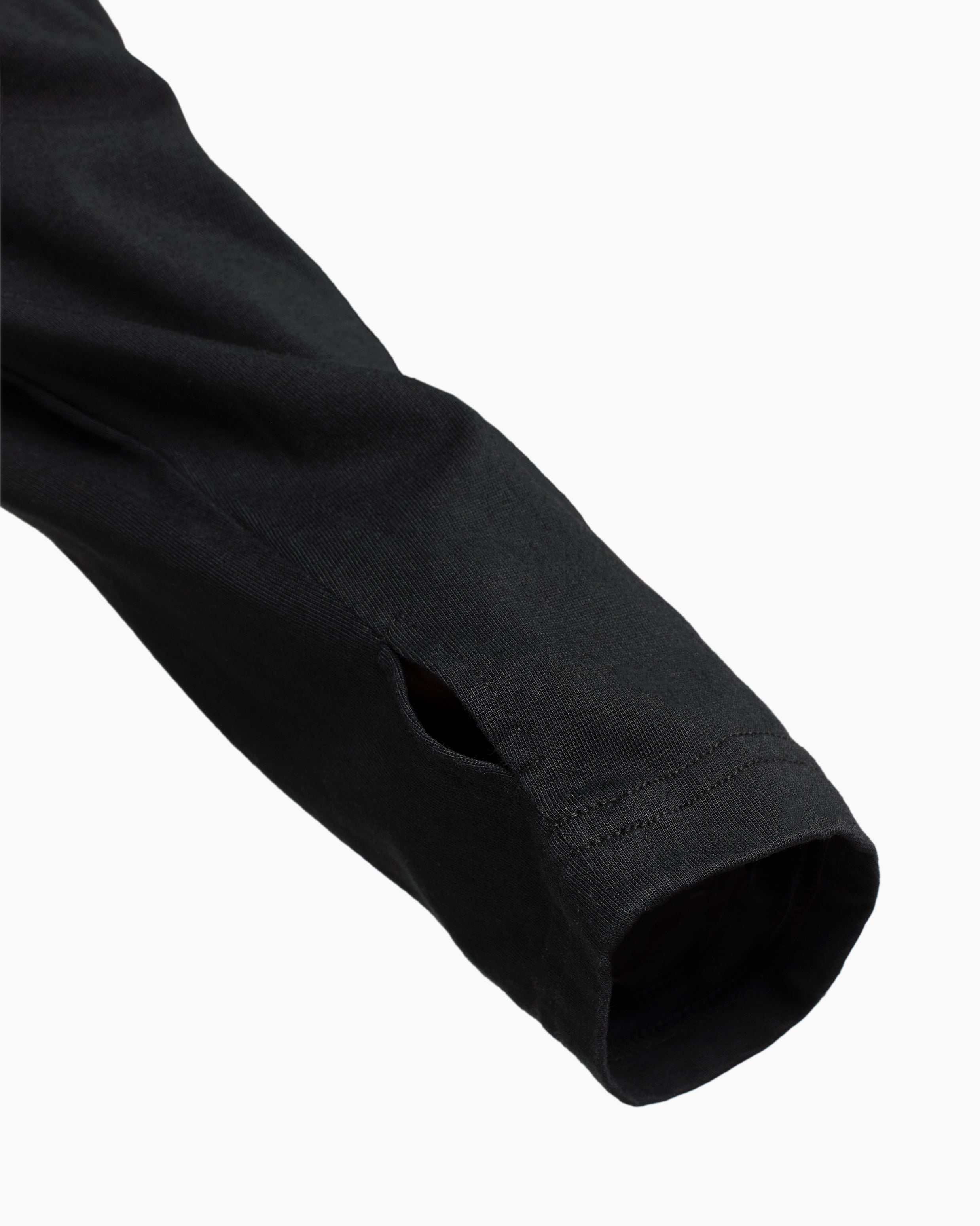 STRETCHER LONGSLEEVE [RAW BLACK] - Second Image