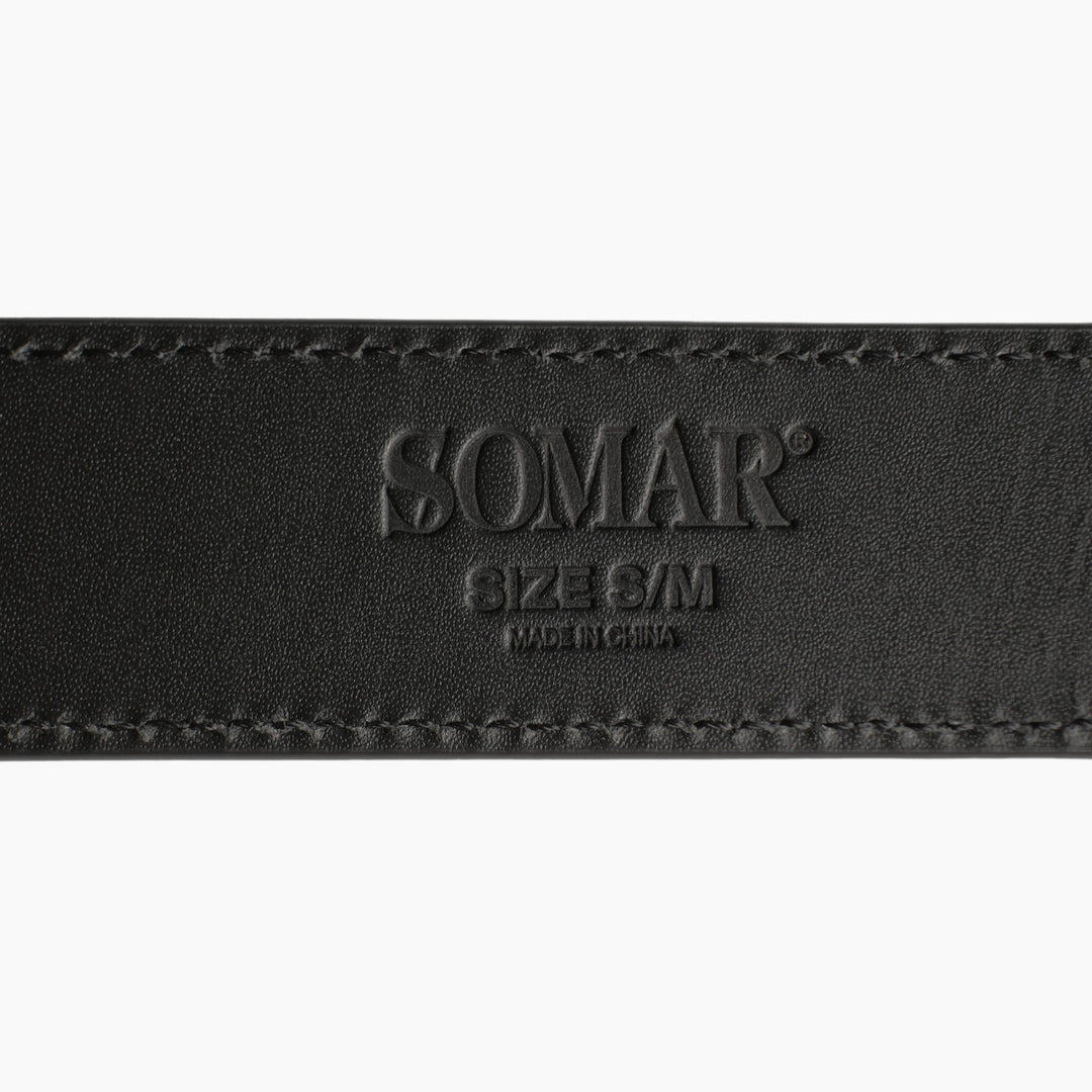 Metal Decal Leather Belt